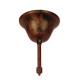 GLOBOSTAR® CAMELOT 01191 Vintage Κρεμαστό Φωτιστικό Οροφής με Ντουί 6 x E27 AC 220-240V IP20 - Χάλκινο & Μπεζ - Μ92 x Π92 x Υ118cm