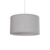 GloboStar® LOFTY 204-0093 Μοντέρνο Κρεμαστό Φωτιστικό Kαπέλο Μονόφωτο 1 x E27 IP20 Γκρι Ύφασμα - Μ38 x Π38 x Υ70cm