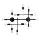 GloboStar® PIPING 00667 Vintage Επιτοίχιο Φωτιστικό Πολύφωτο 12 x E27 IP20 Μαύρο Μέταλλο - Μ78.5 x Π9.5 x Υ64cm GloboStar® PIPING 00667 Vintage Επιτοίχιο Φωτιστικό Πολύφωτο 12 x E27 IP20 Μαύρο Μέταλλο - Μ78.5 x Π9.5 x Υ64cm
