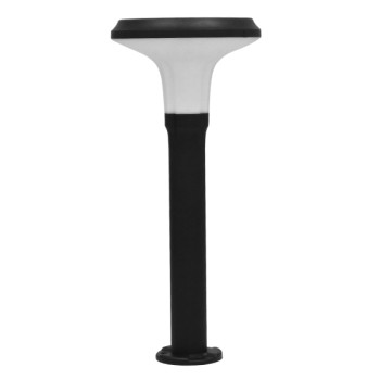 GLOBOSTAR® VEGGIE 12115 Φωτιστικό Κολωνάκι Κήπου LED 10W 500lm 120° με Ενσωματωμένο Φωτοβολταϊκό Panel 6V 2W & Επαναφορτιζόμενη Μπαταρία Li-ion 3.2V 6000mAh με Αισθητήρα Κίνησης-Ημέρας-Νύχτας Αδιάβροχο IP65 Ψυχρό Λευκό 6000K - Γκρι Ανθρακί - Μ26.5 x Π