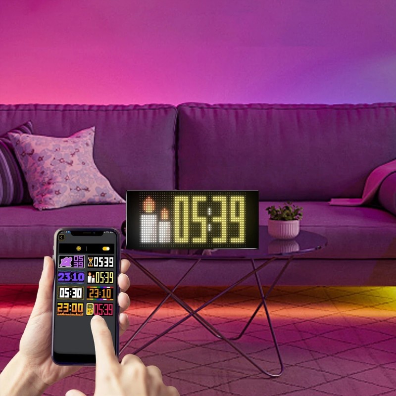 GLOBOSTAR® MATRIX GLB-106-0006 Κυλιόμενη Ψηφιακή Επιγραφή / Κορνίζα 27x12cm P4 48x24 Pixel LED 10W AC 220-240V Αδιάβροχο IP65 Πολύχρωμο RGB - Bluetooth Control μέσω iPIXEL APP - Μ28 x Π0.4 x Υ12cm - 2 Χρόνια Εγγύηση