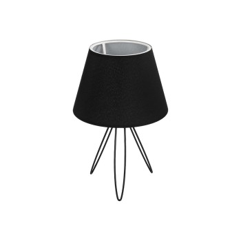 GLOBOSTAR® TRIP 204-0086 Μοντέρνο Επιτραπέζιο Φωτιστικό Πορτατίφ με Ντουί 1 x E27 AC 220-240V IP20 - Μαύρο - Μ22 x Π22 x Υ34cm