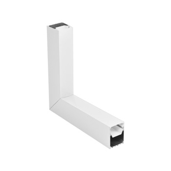 GLOBOSTAR® ALP-CORNER-IN90 BRIGHTRAIL 61780 Επιφανειακό / Κρεμαστό Προφίλ Αλουμινίου Γωνία με Λευκό Γαλακτερό Πατητό Κάλυμμα για Ταινίες LED IP20 - Λευκό Ματ - Μ30 x Π5 x Υ7.5cm