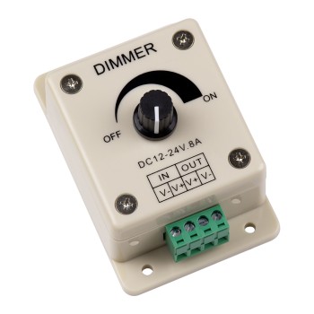 GLOBOSTAR® DIMMERALI 73315 Dimmer με 1 x 8A 192W Κανάλι DC 12-24V 8A 192W Max IP20 - Μ9.3 x Π6.5 x Υ6.2cm - 2 Χρόνια Εγγύηση