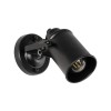 GloboStar® JAKE 00948 Μοντέρνο Επιτοίχιο Φωτιστικό Απλίκα Μονόφωτο 1 x E27 IP20 Μαύρο Μέταλλο - Μ9 x Π21 x Y16cm