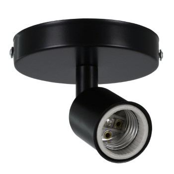 GLOBOSTAR® SARA 00843 Μοντέρνο Φωτιστικό Οροφής με Ντουί 1 x E27 AC 220-240V IP20 - Μαύρο - Μ10 x Π10 x Υ10.3cm