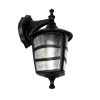 GloboStar® ZARDIN 203-0206 Vintage Επιτοίχιο Φωτιστικό Φαναράκι Μονόφωτο 1 x E27 IP44 Μαύρο Πλαστικό Σώμα - Μ22 x Π17 x Υ27cm