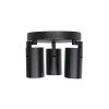 kelvo® SPOTA KLV-101-0144 Μοντέρνο Κινούμενο Φωτιστικό Σποτ Οροφής με Ντουί 3 x GU10 90° AC 220-240V IP20 - Μαύρο Ματ - Μ19 x Π19 x Υ14cm