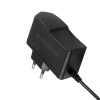 GLOBOSTAR® VOLTIX GLB-107-0001 Τροφοδοτικό/Μετασχηματιστής Class II SELV 12W 1A AC 220-240V σε DC 12V IP20 - Μαύρο Ματ - Μ7.3 x Π4 x Υ2.8cm - 3 Χρόνια Εγγύηση