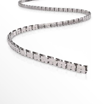 kelvo® NEONPRO KLV-101-0069 Εύκαμπτη Βάση Στήριξης για Neon Flex - Νίκελ Χρώμιο - Μ1000 x Π0.7 x Υ1.2cm - Ρολό 10 Μέτρων