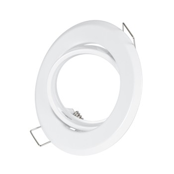 GLOBOSTAR® RAFY 77814 Χωνευτή Κινούμενη Βάση για Σποτ MR16 με Ντουί GU10/GU5.3 IP20 - Λευκό - Μ9.2 x Π9.2 x Υ3.1cm / Q7cm