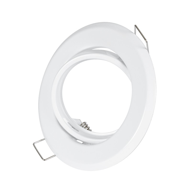 GLOBOSTAR® RAFY 77814 Χωνευτή Κινούμενη Βάση για Σποτ MR16 με Ντουί GU10/GU5.3 IP20 - Λευκό - Μ9.2 x Π9.2 x Υ3.1cm / Q7cm