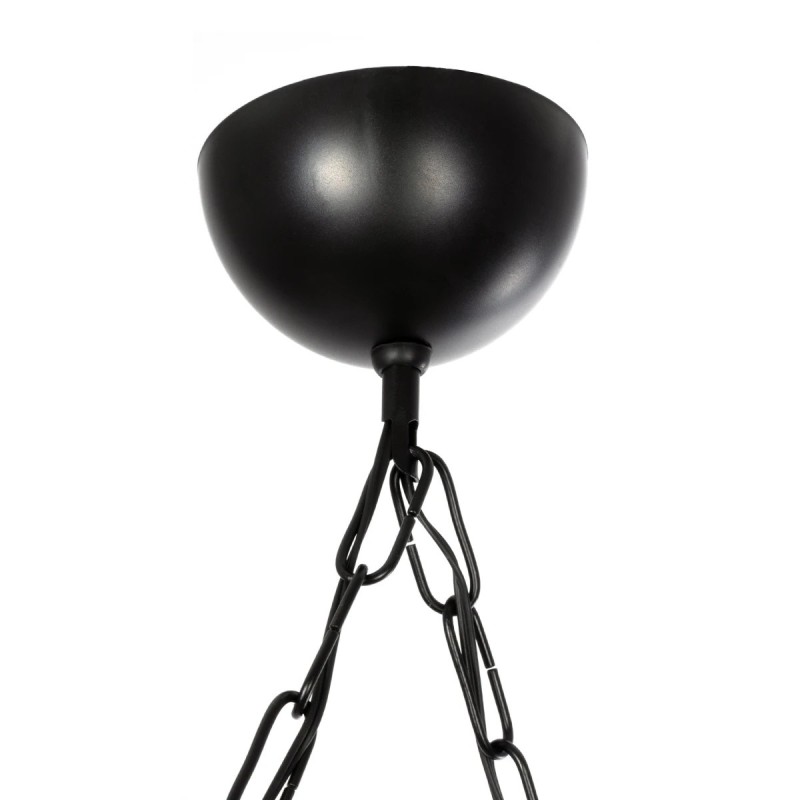 GloboStar® STARLO 201-0005 Vintage Κρεμαστό Φωτιστικό Ράγα Δίφωτο 2 x E27 IP20 Μπεζ Ξύλο με Μαύρο Μέταλλο - Μ40 x Π15x Υ65cm