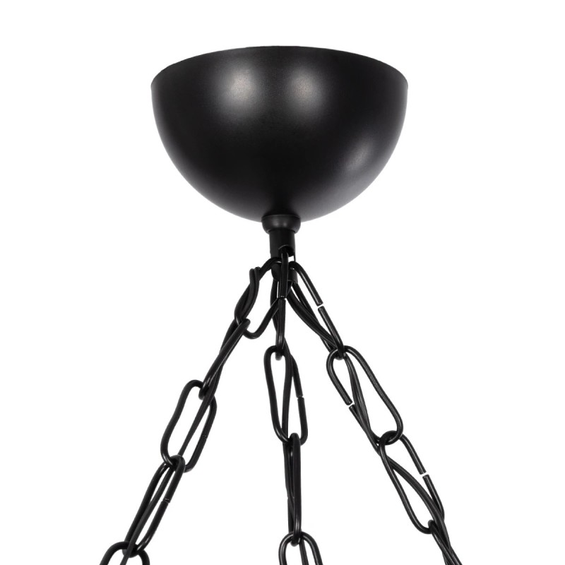 GloboStar® STARLO 201-0006 Vintage Κρεμαστό Φωτιστικό Ράγα Τρίφωτο 3 x E27 IP20 Μπεζ Ξύλο με Μαύρο Μέταλλο - Μ50 x Π15 x Υ65cm