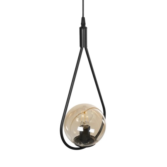 GloboStar® DROP 201-0016 Vintage Κρεμαστό Φωτιστικό Μπάλα Μονόφωτο 1 x E27 IP20 Μαύρο Μέταλλο Με Μελί Γυαλί - Μ20 x Π25 x Υ80cm GloboStar® DROP 201-0016 Vintage Κρεμαστό Φωτιστικό Μπάλα Μονόφωτο 1 x E27 IP20 Μαύρο Μέταλλο Με Μελί Γυαλί - Μ20 x Π25 x Υ80cm