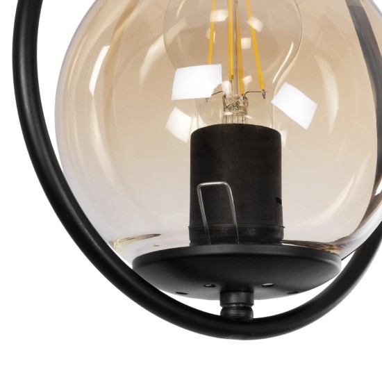 GloboStar® DROP 201-0016 Vintage Κρεμαστό Φωτιστικό Μπάλα Μονόφωτο 1 x E27 IP20 Μαύρο Μέταλλο Με Μελί Γυαλί - Μ20 x Π25 x Υ80cm GloboStar® DROP 201-0016 Vintage Κρεμαστό Φωτιστικό Μπάλα Μονόφωτο 1 x E27 IP20 Μαύρο Μέταλλο Με Μελί Γυαλί - Μ20 x Π25 x Υ80cm