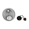 GloboStar® SOLUX 201-0019 Μοντέρνο Κρεμαστό Φωτιστικό Πλέγμα Μονόφωτο 1 x E27 IP20 Μαύρο & Χάλκινο Μέταλλο - Μ26 x Π26 x Υ70cm