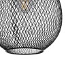 GloboStar® SOLUX 201-0019 Μοντέρνο Κρεμαστό Φωτιστικό Πλέγμα Μονόφωτο 1 x E27 IP20 Μαύρο & Χάλκινο Μέταλλο - Μ26 x Π26 x Υ70cm