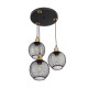 GloboStar® VIVIDUS 201-0020 Vintage Κρεμαστό Φωτιστικό Πλέγμα Τρίφωτο 3 x E27 IP20 Μαύρο και Χρυσό Μέταλλο - Μ32 x Π32 x Υ70cm GloboStar® VIVIDUS 201-0020 Vintage Κρεμαστό Φωτιστικό Πλέγμα Τρίφωτο 3 x E27 IP20 Μαύρο και Χρυσό Μέταλλο - Μ32 x Π32 x Υ70cm