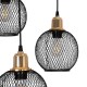 GloboStar® VIVIDUS 201-0020 Vintage Κρεμαστό Φωτιστικό Πλέγμα Τρίφωτο 3 x E27 IP20 Μαύρο και Χρυσό Μέταλλο - Μ32 x Π32 x Υ70cm GloboStar® VIVIDUS 201-0020 Vintage Κρεμαστό Φωτιστικό Πλέγμα Τρίφωτο 3 x E27 IP20 Μαύρο και Χρυσό Μέταλλο - Μ32 x Π32 x Υ70cm