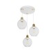 GloboStar® VIVIDUS 201-0021 Vintage Κρεμαστό Φωτιστικό Πλέγμα Τρίφωτο 3 x E27 IP20 Λευκό και Χρυσό Μέταλλο - Μ32 x Π32 x Υ70cm GloboStar® VIVIDUS 201-0021 Vintage Κρεμαστό Φωτιστικό Πλέγμα Τρίφωτο 3 x E27 IP20 Λευκό και Χρυσό Μέταλλο - Μ32 x Π32 x Υ70cm