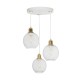 GloboStar® VIVIDUS 201-0021 Vintage Κρεμαστό Φωτιστικό Πλέγμα Τρίφωτο 3 x E27 IP20 Λευκό και Χρυσό Μέταλλο - Μ32 x Π32 x Υ70cm GloboStar® VIVIDUS 201-0021 Vintage Κρεμαστό Φωτιστικό Πλέγμα Τρίφωτο 3 x E27 IP20 Λευκό και Χρυσό Μέταλλο - Μ32 x Π32 x Υ70cm