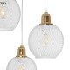 GloboStar® VIVIDUS 201-0021 Vintage Κρεμαστό Φωτιστικό Πλέγμα Τρίφωτο 3 x E27 IP20 Λευκό και Χρυσό Μέταλλο - Μ32 x Π32 x Υ70cm GloboStar® VIVIDUS 201-0021 Vintage Κρεμαστό Φωτιστικό Πλέγμα Τρίφωτο 3 x E27 IP20 Λευκό και Χρυσό Μέταλλο - Μ32 x Π32 x Υ70cm