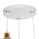 GloboStar® VIVIDUS 201-0021 Vintage Κρεμαστό Φωτιστικό Πλέγμα Τρίφωτο 3 x E27 IP20 Λευκό και Χρυσό Μέταλλο - Μ32 x Π32 x Υ70cm GloboStar® VIVIDUS 201-0021 Vintage Κρεμαστό Φωτιστικό Πλέγμα Τρίφωτο 3 x E27 IP20 Λευκό και Χρυσό Μέταλλο - Μ32 x Π32 x Υ70cm