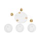 GloboStar® VIVIDUS 201-0021 Vintage Κρεμαστό Φωτιστικό Πλέγμα Τρίφωτο 3 x E27 IP20 Λευκό και Χρυσό Μέταλλο - Μ32 x Π32 x Υ70cm GloboStar® VIVIDUS 201-0021 Vintage Κρεμαστό Φωτιστικό Πλέγμα Τρίφωτο 3 x E27 IP20 Λευκό και Χρυσό Μέταλλο - Μ32 x Π32 x Υ70cm