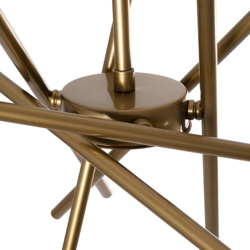 GloboStar® SUNFY 201-0033 Μοντέρνο Κρεμαστό Φωτιστικό Πλέγμα Πολύφωτο 6 x E27 IP20 Μπρονζέ Μέταλλο - Μ60 x Π70 x Υ60cm