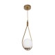 GloboStar® DROP 201-0034 Vintage Κρεμαστό Φωτιστικό Μπάλα Μονόφωτο 1 x E27 IP20 Χρυσό Μέταλλο με Γαλακτερή Μπάλα - Μ20 x Π25 x Υ80cm GloboStar® DROP 201-0034 Vintage Κρεμαστό Φωτιστικό Μπάλα Μονόφωτο 1 x E27 IP20 Χρυσό Μέταλλο με Γαλακτερή Μπάλα - Μ20 x Π25 x Υ80cm