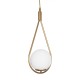 GloboStar® DROP 201-0034 Vintage Κρεμαστό Φωτιστικό Μπάλα Μονόφωτο 1 x E27 IP20 Χρυσό Μέταλλο με Γαλακτερή Μπάλα - Μ20 x Π25 x Υ80cm GloboStar® DROP 201-0034 Vintage Κρεμαστό Φωτιστικό Μπάλα Μονόφωτο 1 x E27 IP20 Χρυσό Μέταλλο με Γαλακτερή Μπάλα - Μ20 x Π25 x Υ80cm