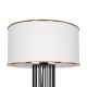 GloboStar® NOVA 201-0036 Μοντέρνο Επιδαπέδιο Φωτιστικό 1 x E27 IP20 Μαύρο Μεταλλό με Λευκό Ύφασμα - Μ38 x Π38 x Υ155cm