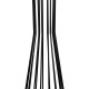 GloboStar® NOVA 201-0036 Μοντέρνο Επιδαπέδιο Φωτιστικό 1 x E27 IP20 Μαύρο Μεταλλό με Λευκό Ύφασμα - Μ38 x Π38 x Υ155cm