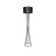 GloboStar® NOVA 201-0037 Μοντέρνο Επιδαπέδιο Φωτιστικό 1 x E27 IP20 Μαύρο Μεταλλό με Μαύρο Ύφασμα - Μ38 x Π38 x Υ155cm