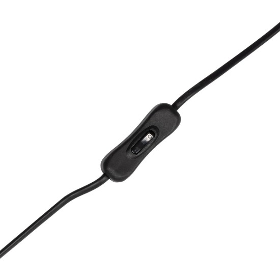 GloboStar® NOVA 201-0037 Μοντέρνο Επιδαπέδιο Φωτιστικό 1 x E27 IP20 Μαύρο Μεταλλό με Μαύρο Ύφασμα - Μ38 x Π38 x Υ155cm
