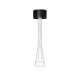 GloboStar® NOVA 201-0038 Μοντέρνο Επιδαπέδιο Φωτιστικό 1 x E27 IP20 Λευκό Μεταλλό με Μαύρο Ύφασμα - Μ38 x Π38 x Υ155cm