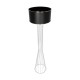 GloboStar® NOVA 201-0038 Μοντέρνο Επιδαπέδιο Φωτιστικό 1 x E27 IP20 Λευκό Μεταλλό με Μαύρο Ύφασμα - Μ38 x Π38 x Υ155cm