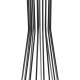 GloboStar® NOVA 201-0039 Μοντέρνο Επιδαπέδιο Φωτιστικό 1 x E27 IP20 Ασημί Μεταλλό με Μαύρο Ύφασμα - Μ38 x Π38 x Υ155cm