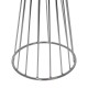 GloboStar® NOVA 201-0039 Μοντέρνο Επιδαπέδιο Φωτιστικό 1 x E27 IP20 Ασημί Μεταλλό με Μαύρο Ύφασμα - Μ38 x Π38 x Υ155cm