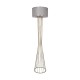 GloboStar® NOVA 201-0040 Μοντέρνο Επιδαπέδιο Φωτιστικό 1 x E27 IP20 Χρυσό Μεταλλό με Μπεζ Ύφασμα - Μ38 x Π38 x Υ155cm