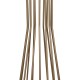 GloboStar® NOVA 201-0040 Μοντέρνο Επιδαπέδιο Φωτιστικό 1 x E27 IP20 Χρυσό Μεταλλό με Μπεζ Ύφασμα - Μ38 x Π38 x Υ155cm