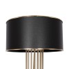 GloboStar® NOVA 201-0041 Μοντέρνο Επιδαπέδιο Φωτιστικό 1 x E27 IP20 Χρυσό Μεταλλό με Μαύρο Ύφασμα - Μ38 x Π38 x Υ155cm