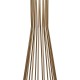 GloboStar® NOVA 201-0041 Μοντέρνο Επιδαπέδιο Φωτιστικό 1 x E27 IP20 Χρυσό Μεταλλό με Μαύρο Ύφασμα - Μ38 x Π38 x Υ155cm