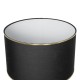 GloboStar® NOVA 201-0042 Μοντέρνο Επιδαπέδιο Φωτιστικό 1 x E27 IP20 Χρυσό Μεταλλό με Μαύρο Ύφασμα - Μ32 x Π32 x Υ155cm