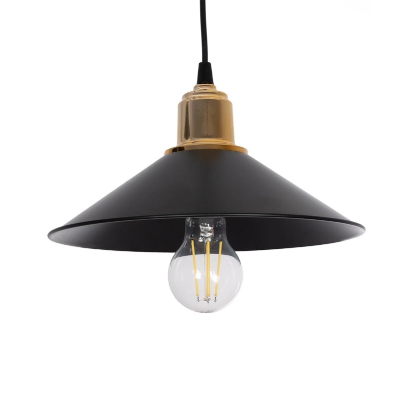 GloboStar® LUCANA 201-00043 Vintage Κρεμαστό Φωτιστικό Ράγα Vintage Δίφωτο 2 x E27 IP20 Mεταλλικό Μαύρο - Μ40 x Π25 x Υ75cm