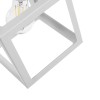 GloboStar® DISE 201-0052 Μοντέρνο Κρεμαστό Φωτιστικό Κύβος Μονόφωτο 1 x E27 IP20 Λευκό Μέταλλο - Μ18 x Π18 x Υ68cm