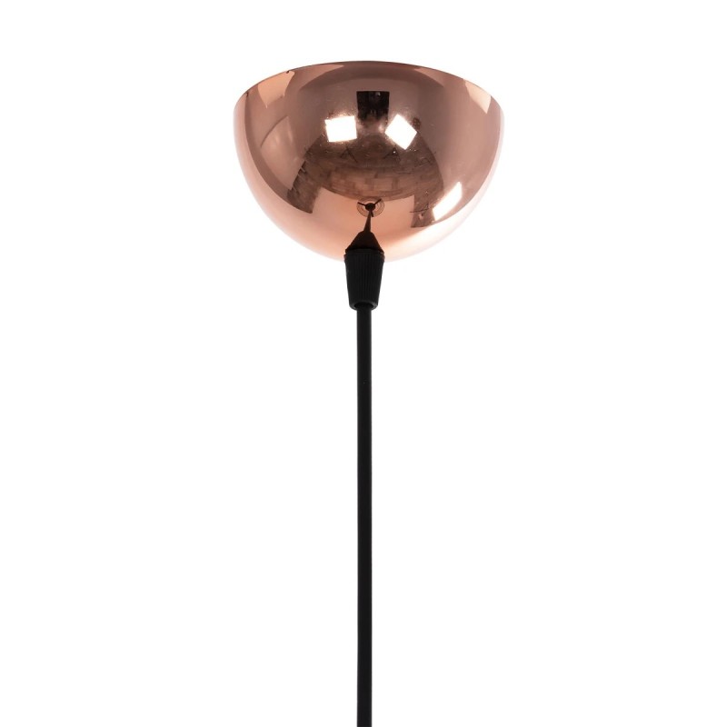 GloboStar® SOLON 201-0060 Μοντέρνο Κρεμαστό Φωτιστικό Πλέγμα Μονόφωτο 1 x E27 IP20 Μπρονζέ με Μαύρο Μέταλλο - Μ20 x Π20 x Υ70cm