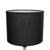 GloboStar® BRONX 201-0062 Μοντέρνο Επιτραπέζιο Φωτιστικό Μονόφωτο 1 x E27 IP20 Μαύρο Ύφασμα, Μπεζ Σχοινί με Μαύρο Μέταλλο - Μ24 x Π24 x Υ37cm