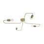 GLOBOSTAR® MOORNA 201-0065 Vintage Φωτιστικό Οροφής με Ντουί 4 x E27 AC 220-240V IP20 - Χρυσό - Μ97 x Π97 x Υ7cm
